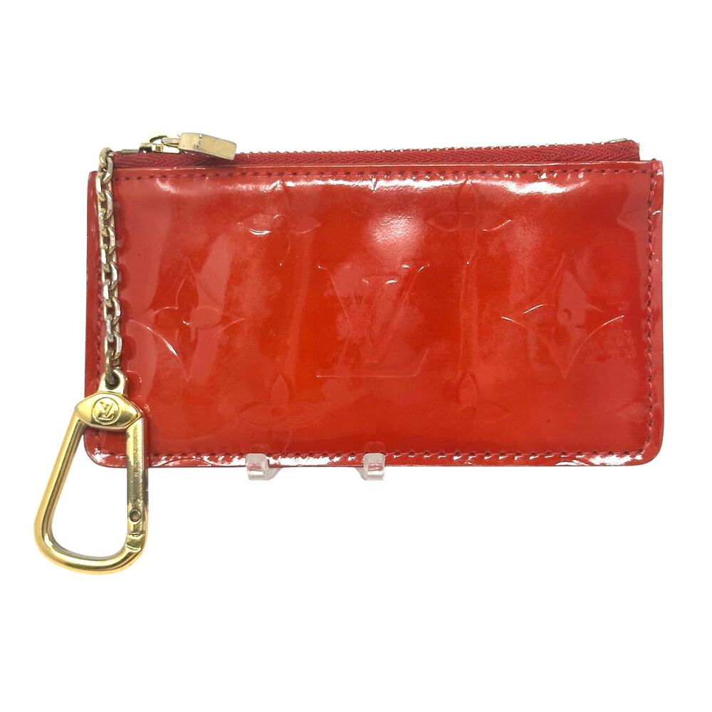 Louis Vuitton LV Red Vernis Key Cles Coin Purse